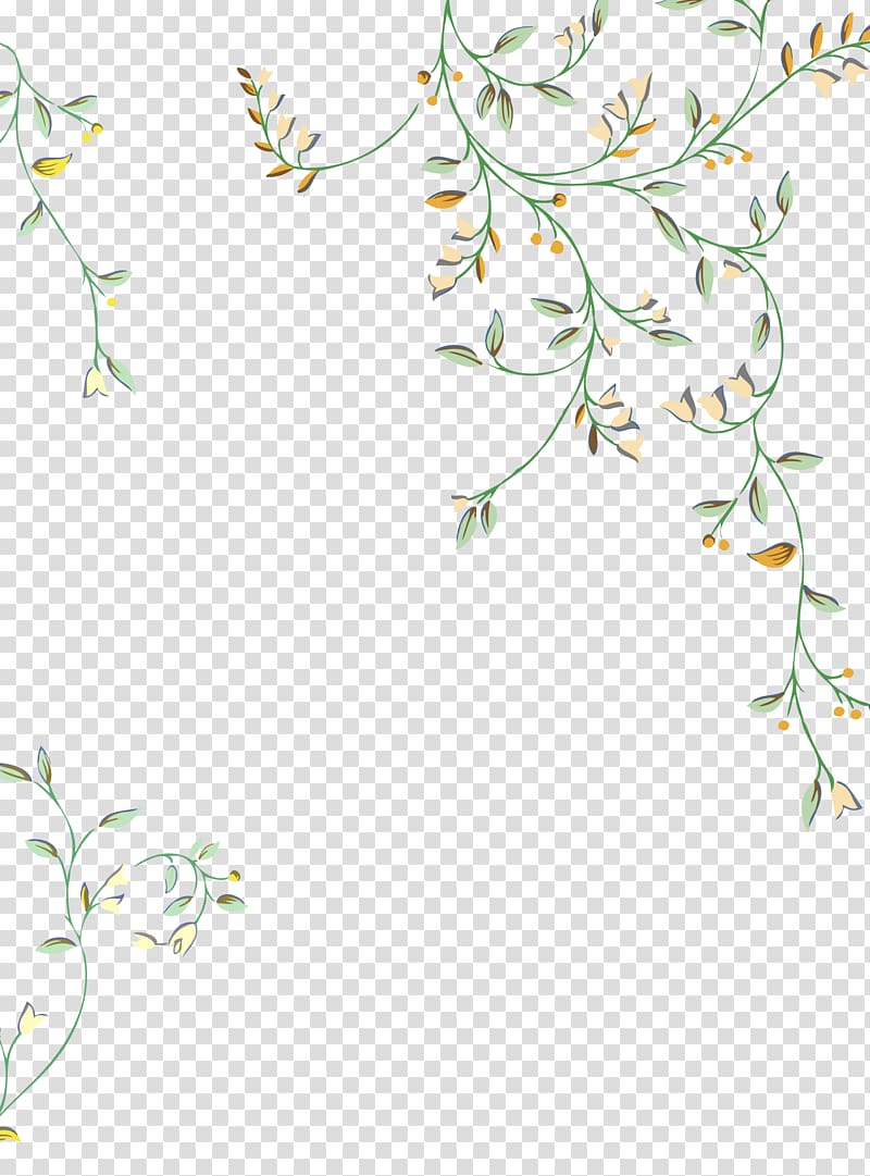 Цветок, Цветочная лоза, иллюстрация зеленых растений PNG | HotPNG