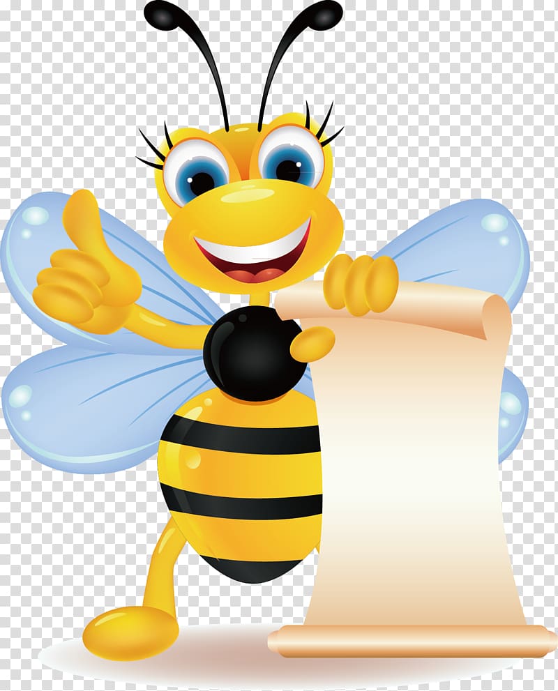 Пчеленок на прозрачном фоне
