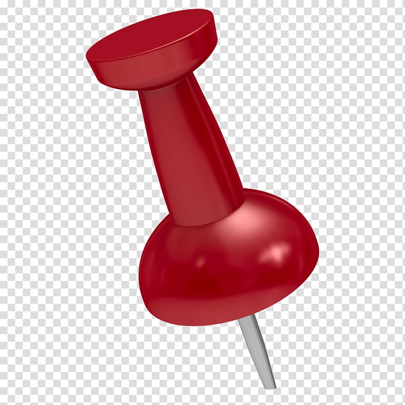 красный значок булавки, канцелярская кнопка, канцелярская кнопка PNG .