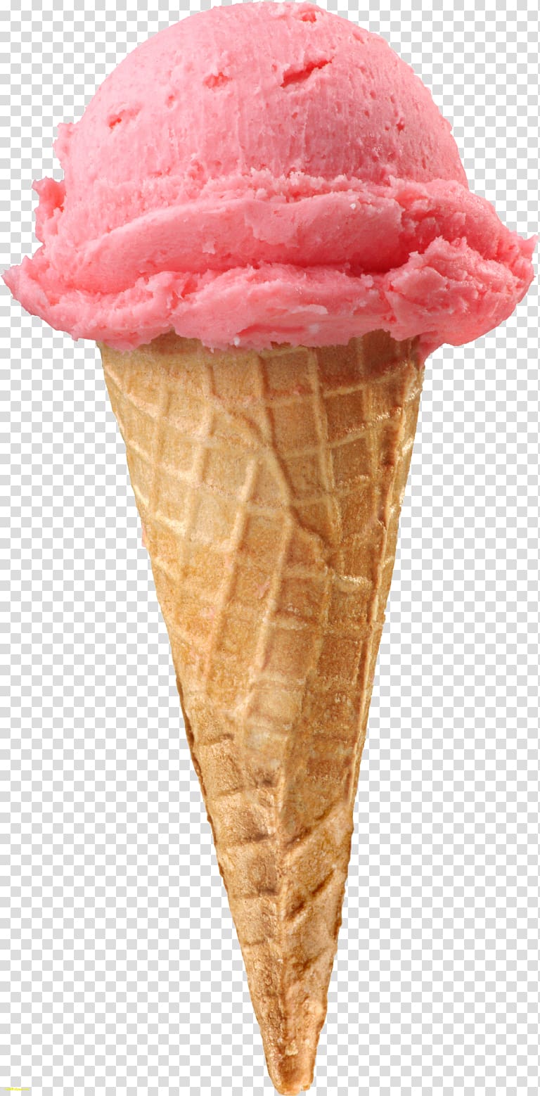 розовое мороженое на конусе, шоколадное мороженое, мороженое, мороженое